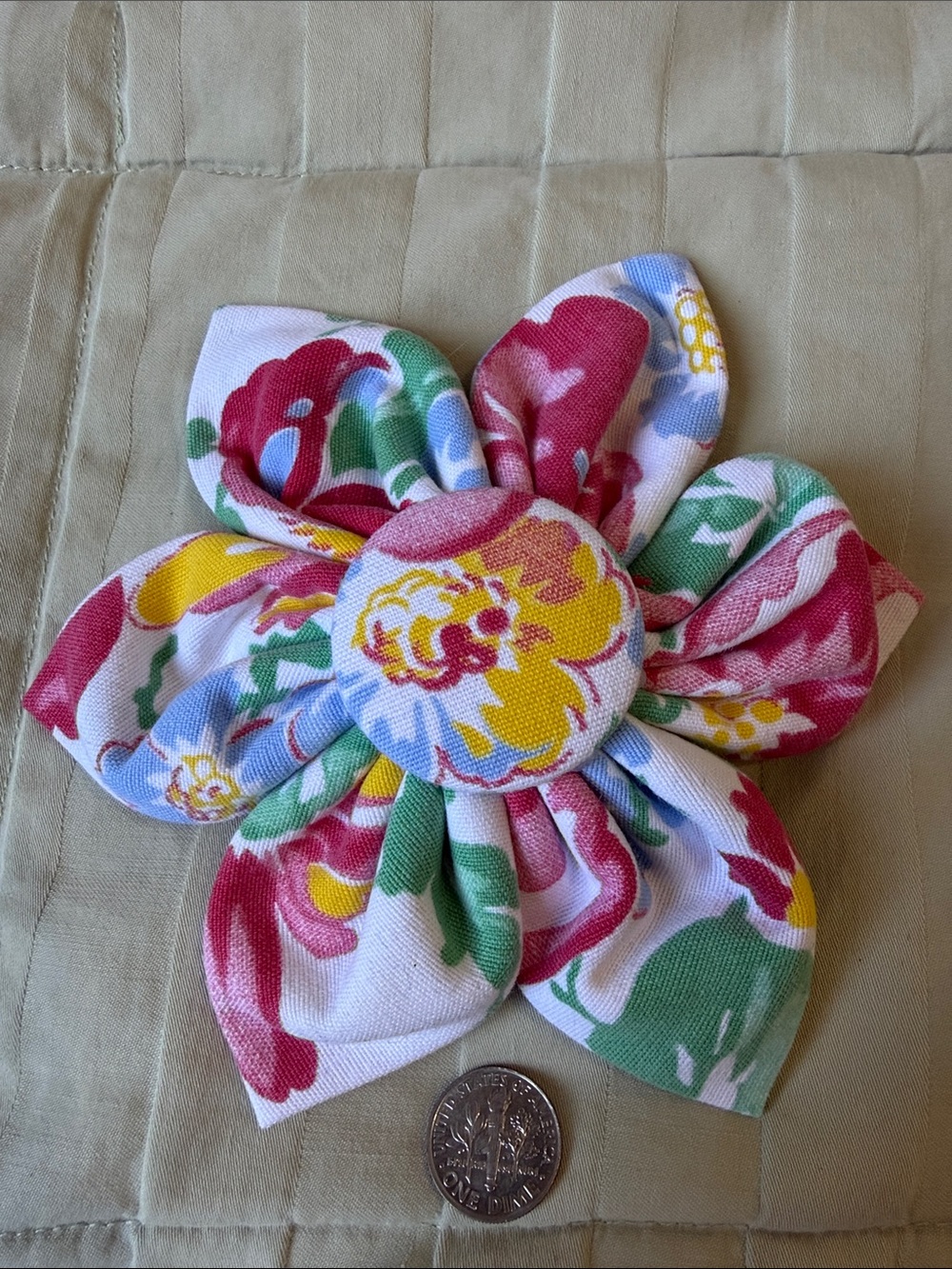 Vintage Table Cloth Brooch Pin